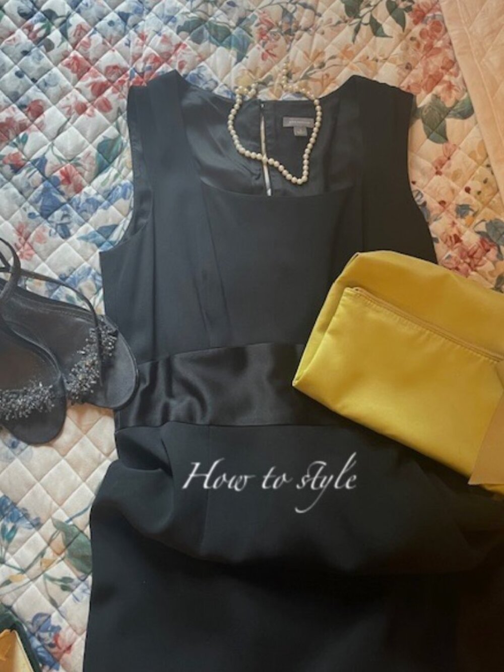 Ann Taylor black dress w satin waist and keyhole back- size 6